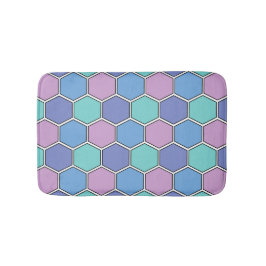 Honeycomb Pattern Pastels Badematte