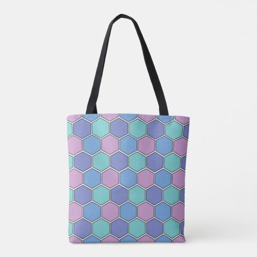 Honeycomb Pattern Pastels Tasche (Rückseite)