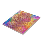 Honeycomb psychedelische digitale Kunst Fliese (Seite)