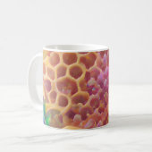 Honeycomb psychedelische digitale Kunst Kaffeetasse (Vorderseite Links)