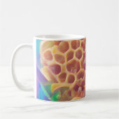 Honeycomb psychedelische digitale Kunst Kaffeetasse (Links)