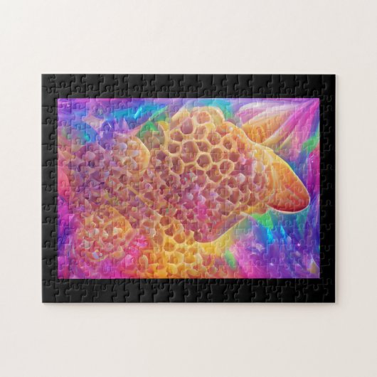 Honeycomb psychedelische digitale Kunst Puzzle (Horizontal)