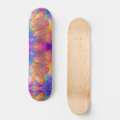 Honeycomb psychedelische digitale Kunst Skateboard (Vorderseite)