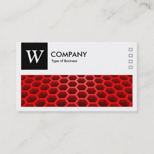 Honeycomb Red - Logo und Panel v2 - Schwarz Visitenkarte
