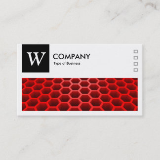 Honeycomb Red - Logo und Panel v2 - Schwarz Visitenkarte