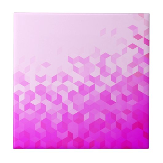 Honeycomb Rosa Keramik Tile Fliese (Vorderseite)