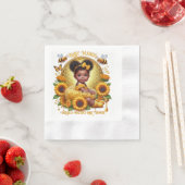 Honeycomb & Sonnenblumen Niedlich Afro Puff Baby G Serviette (Beispiel)