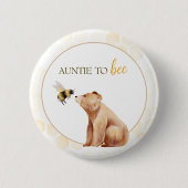 Honeycomb Tanttie to Bee Baby Bear Baby Shower Button (Vorderseite)