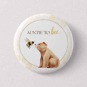 Honeycomb Tanttie to Bee Baby Bear Baby Shower Button