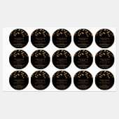 Honeycomb Textured Apiary Jar Black Etiketten (Blatt)