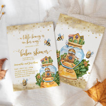 HoneyComb und Bienenillustration Baby Shower