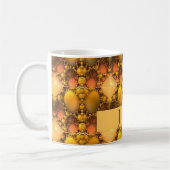 Honeycomb Yellow Fraktal Art Monogram Kaffeetasse (Links)