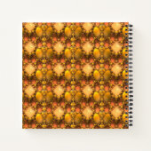 Honeycomb Yellow Fraktal Art Monogram Notizblock (Rückseite)