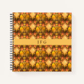 Honeycomb Yellow Fraktal Art Monogram Notizblock (Vorderseite)