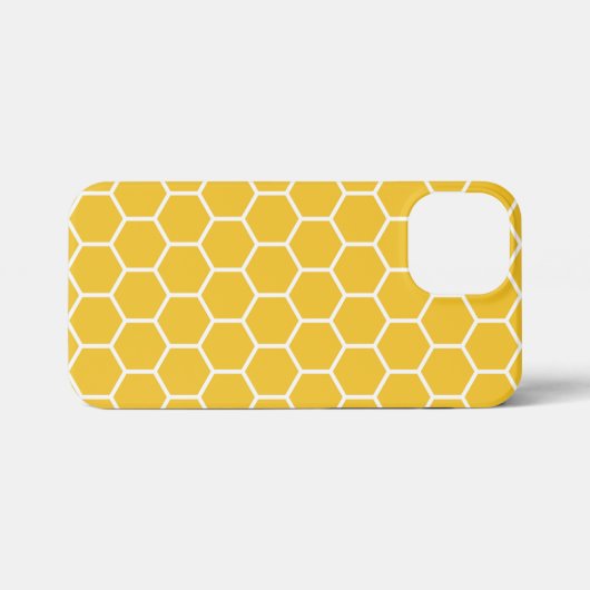 Honeycomb Yellow Phone Case Honey Bee Pattern iPhone Hülle (Rückseite (Horizontal))