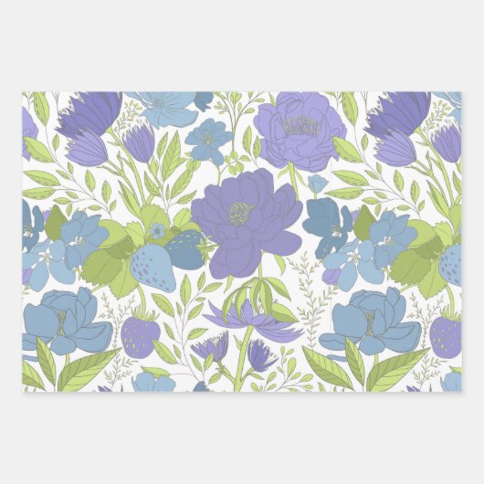 Honeydew, Lilac und Blue Gift Wrap Geschenkpapier Set (Vorderseite)