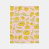 Honeydew Melons Fruchtmuster Fleecedecke (Vorderseite)