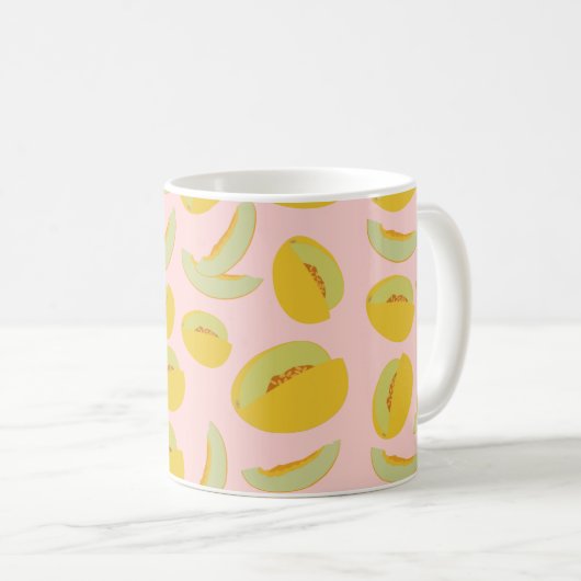 Honeydew Melons Fruchtmuster Flip Flops Kaffeetasse (VorderseiteRechts)