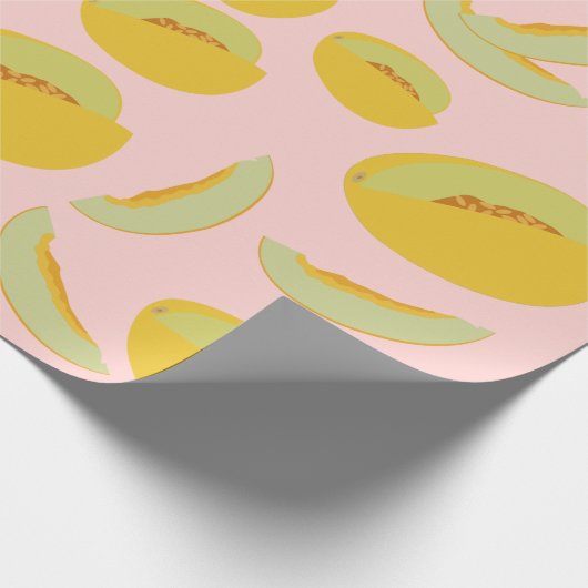 Honeydew Melons Fruchtmuster Geschenkpapier (Ecke)