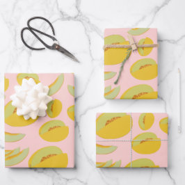 Honeydew Melons Fruchtmuster Geschenkpapier Set