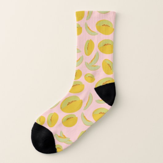 Honeydew Melons Fruchtmuster Socken (Links - Außen)