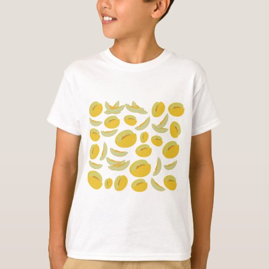 Honeydew Melons Fruchtmuster T-Shirt (Vorderseite)