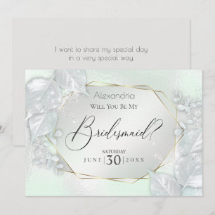 Honeydew Shimmery wirst du meine Bridesmaid sein Einladung