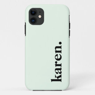 Honeydew Yellow Solid Color Eleganter Name Case-Mate iPhone Hülle