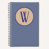 Honeyed Peach Blueberry Dusk Monogram Notizblock (Vorderseite)