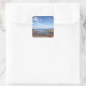 Honeymoon Bay, Coles Bay, Freycinet National Quadratischer Aufkleber (Tasche)