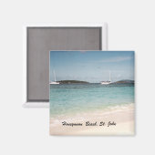 Honeymoon Beach, St. John Magnet (Vorderseite/Rückseite)