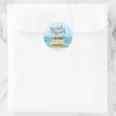 Honeymoon Bridal Dusche Einladung Sticker Tropica (Tasche)