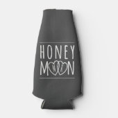 Honeymoon Brie and Groom Monogram Bottle Cooler Flaschenkühler (Vorderseite)