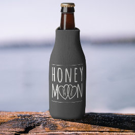 Honeymoon Brie and Groom Monogram Bottle Cooler Flaschenkühler