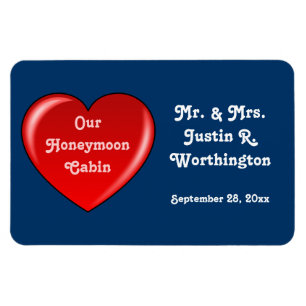 Honeymoon Cabin Blue Cruise Door Marker Magnet