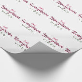 Honeymoon Couple Design Honeymoon Vibes Geschenkpapier (Ecke)