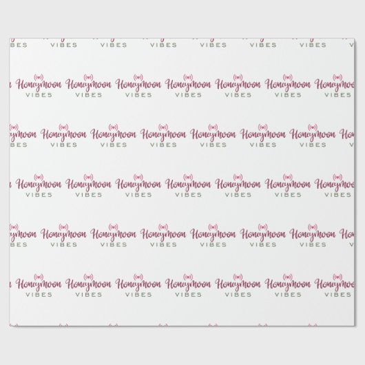 Honeymoon Couple Design Honeymoon Vibes Geschenkpapier (Flach)