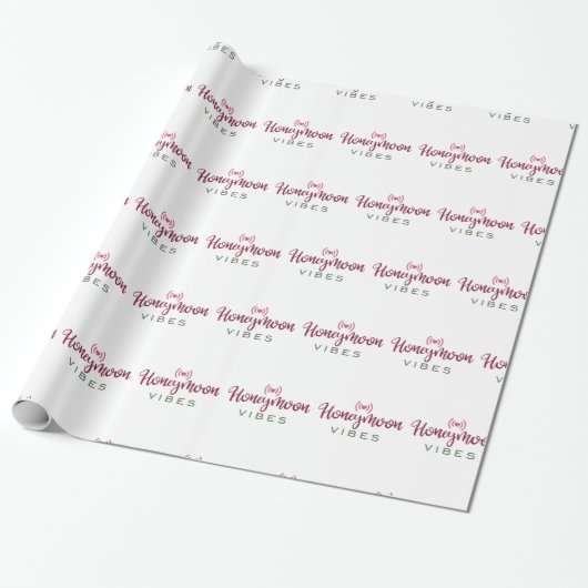 Honeymoon Couple Design Honeymoon Vibes Geschenkpapier (Ungerollt)