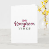 Honeymoon Couple Design Honeymoon Vibes Karte (Gelbe Blume)