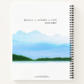 Honeymoon Couple Pläne Blue Watercolor Name Notizblock (Rückseite)