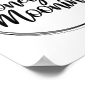 Honeymoon Couple Wedding Honeymoonin Brides Groom Poster (Ecke)