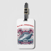 Honeymoon Cruise 2024, Just heiratet, Valentine Da Gepäckanhänger (Vorderseite Vertikal)