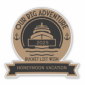 Honeymoon Cruise Aufkleber (Vorderseite)