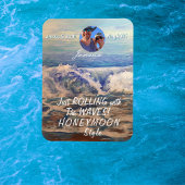 Honeymoon Cruise Blue PERSONALIZE Foto Magnet
