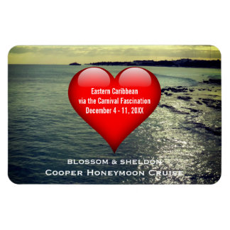 Honeymoon Cruise Cabin Door Marker Herz Ozean Magnet