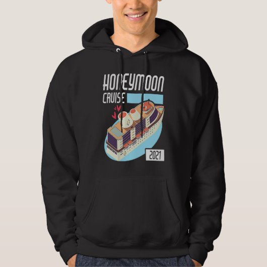 Honeymoon Cruise for Couples 2021 Just Married Hoodie (Vorderseite)