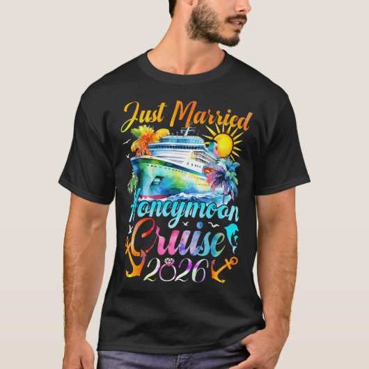 Honeymoon Cruise For Matching Couples 2026 Just Ma T-Shirt (Vorderseite)