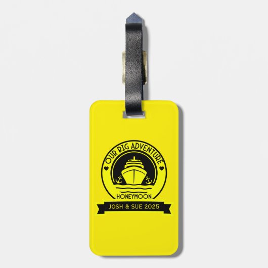Honeymoon Cruise Gepäckanhänger (Rückseite vertikal)