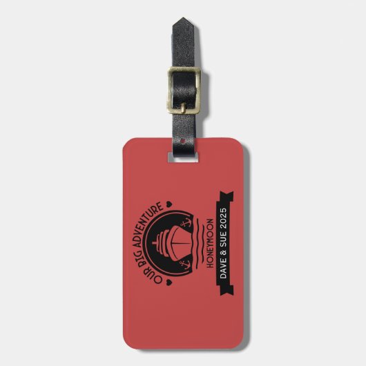 Honeymoon Cruise Gepäckanhänger (Vorderseite vertikal)