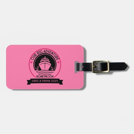 Honeymoon Cruise Gepäckanhänger (Vorderseite horizontal)